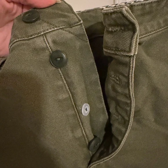Madewell Women's Olive Cargo Pants - Picture 2 of 3